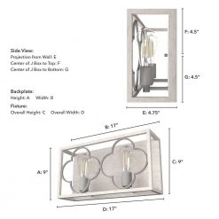 Gablecrest 17 in. 2-Light Distressed White Vanity Light by Hunter -Hunter Sales distressed white hunter vanity lighting 19395 77 1000