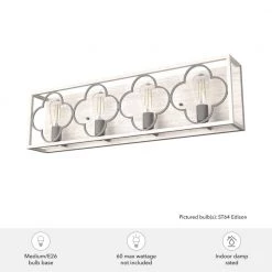 Gablecrest 33 in. 4-Light Distressed White Vanity Light by Hunter -Hunter Sales distressed white hunter vanity lighting 19399 1d 1000