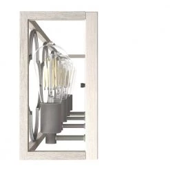 Gablecrest 33 in. 4-Light Distressed White Vanity Light by Hunter -Hunter Sales distressed white hunter vanity lighting 19399 77 1000