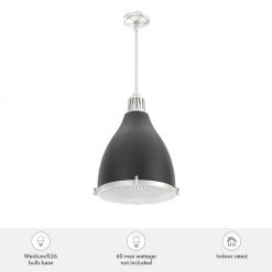 Bluff View 3 Light Flat Matte Black Island Pendant Light with Metal Shade Dining Room Light by Hunter -Hunter Sales flat matte black hunter chandeliers 19212 1d 1000