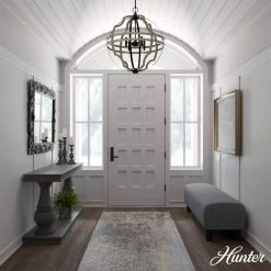 Stone Creek 8 Light French Oak Island Pendant Light Dining Room Light by Hunter -Hunter Sales french oak hunter chandeliers 19225 40 1000