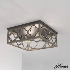 Hunter Sales -Hunter Sales french oak hunter flush mount lights 19392 e1 1000