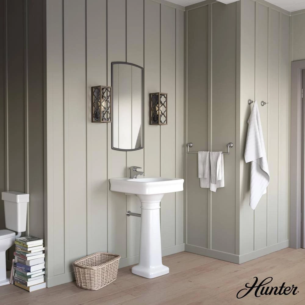 Gablecrest 1 Light French Oak Wall Sconce Bathroom Light by Hunter 5 Gablecrest 1 Light French Oak Wall Sconce Bathroom Light by Hunter - Image 3