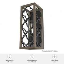 Gablecrest 1 Light French Oak Wall Sconce Bathroom Light by Hunter 14 Gablecrest 1 Light French Oak Wall Sconce Bathroom Light by Hunter -Hunter Sales french oak hunter vanity lighting 19375 66 1000