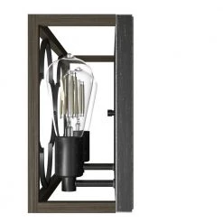 Gablecrest 17 in. 2 Light French Oak Vanity Light Bathroom Light by Hunter -Hunter Sales french oak hunter vanity lighting 19394 1d 1000