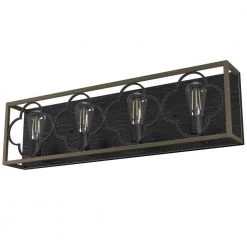 Gablecrest 33 in. 4-Light French Oak Vanity Light by Hunter