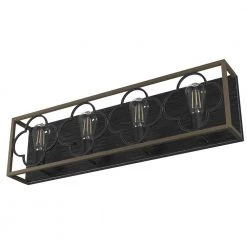 Gablecrest 33 in. 4-Light French Oak Vanity Light by Hunter -Hunter Sales french oak hunter vanity lighting 19398 c3 1000