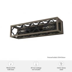 Gablecrest 2 Light French Oak Wall Sconce Bathroom Light by Hunter -Hunter Sales french oak hunter vanity lighting 19946 1d 1000