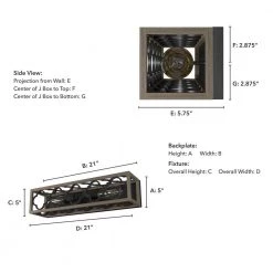 Gablecrest 2 Light French Oak Wall Sconce Bathroom Light by Hunter -Hunter Sales french oak hunter vanity lighting 19946 66 1000