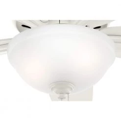 Newsome 42 in. Indoor Low Profile Fresh White Ceiling Fan With LED Light Kit and Remote by Hunter -Hunter Sales fresh white hunter ceiling fans with lights 32812 a0 1000