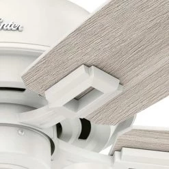 Donegan 52 in. Indoor Fresh White Ceiling Fan With LED Light Kit and Remote by Hunter -Hunter Sales fresh white hunter ceiling fans with lights 32855 1f 1000