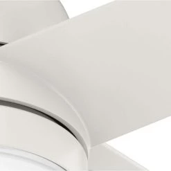 Orsini 52 in. LED Indoor/Outdoor Fresh White Ceiling Fan with Light Kit by Hunter -Hunter Sales fresh white hunter ceiling fans with lights 50296 4f 1000