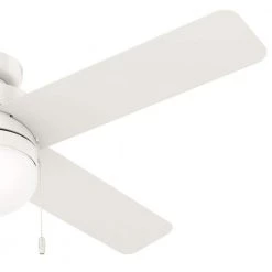 Timpani 52 in. LED Indoor Fresh White Ceiling Fan with Light Kit by Hunter -Hunter Sales fresh white hunter ceiling fans with lights 50362 44 1000