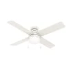 Timpani 52 in. LED Indoor Fresh White Ceiling Fan with Light Kit by Hunter 1 Timpani 52 in. LED Indoor Fresh White Ceiling Fan with Light Kit by Hunter -Hunter Sales fresh white hunter ceiling fans with lights 50362 64 1000