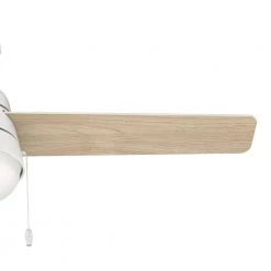 Aker 52 in. LED Indoor/Outdoor Fresh White Ceiling Fan with Light Kit by Hunter -Hunter Sales fresh white hunter ceiling fans with lights 50387 44 1000