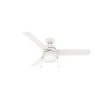 Aker 52 in. LED Indoor/Outdoor Fresh White Ceiling Fan with Light Kit by Hunter 1 Aker 52 in. LED Indoor/Outdoor Fresh White Ceiling Fan with Light Kit by Hunter -Hunter Sales fresh white hunter ceiling fans with lights 50387 64 1000