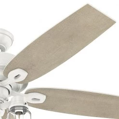 Crown Canyon II 52 in. LED Indoor Fresh White Ceiling Fan with Light Kit by Hunter -Hunter Sales fresh white hunter ceiling fans with lights 50429 1f 1000