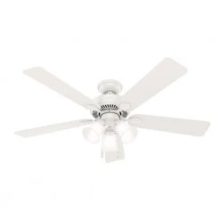 Swanson 52 in. Integrated LED Indoor Fresh White Ceiling Fan by Hunter