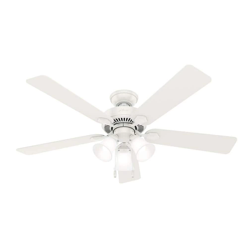 Swanson 52 in. Integrated LED Indoor Fresh White Ceiling Fan by Hunter 3 Swanson 52 in. Integrated LED Indoor Fresh White Ceiling Fan by Hunter