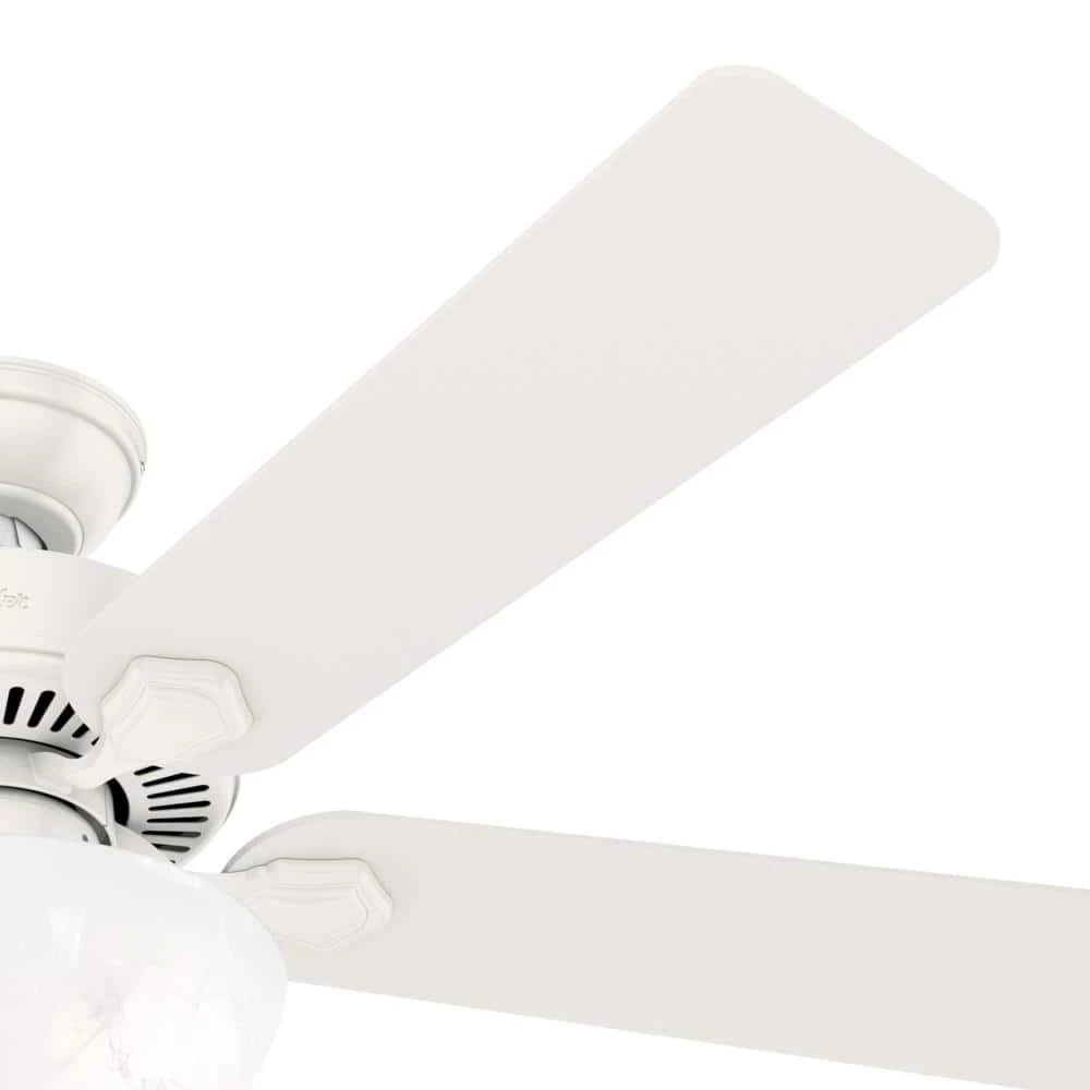 Swanson 52 in. LED Indoor Fresh White Ceiling Fan with Light by Hunter 7 Swanson 52 in. LED Indoor Fresh White Ceiling Fan with Light by Hunter - Image 5