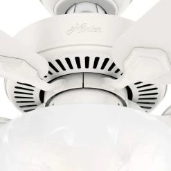 Swanson 52 in. LED Indoor Fresh White Ceiling Fan with Light by Hunter 20 Swanson 52 in. LED Indoor Fresh White Ceiling Fan with Light by Hunter -Hunter Sales fresh white hunter ceiling fans with lights 50908 76 1000