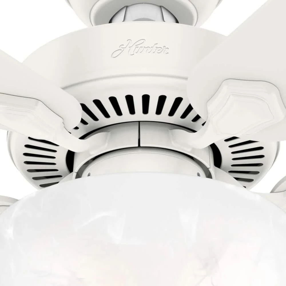 Swanson 52 in. LED Indoor Fresh White Ceiling Fan with Light by Hunter 11 Swanson 52 in. LED Indoor Fresh White Ceiling Fan with Light by Hunter - Image 9