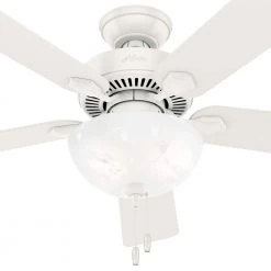Swanson 52 in. LED Indoor Fresh White Ceiling Fan with Light by Hunter 19 Swanson 52 in. LED Indoor Fresh White Ceiling Fan with Light by Hunter -Hunter Sales fresh white hunter ceiling fans with lights 50908 fa 1000