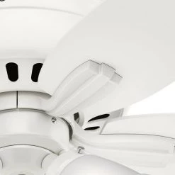 Newsome 42 in. LED Indoor Low Profile Fresh White Ceiling Fan with 3-Light Kit by Hunter -Hunter Sales fresh white hunter ceiling fans with lights 51077 c3 1000