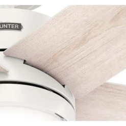 Interface 52 in. Indoor Fresh White Smart Ceiling Fan with Light and Remote Control by Hunter -Hunter Sales fresh white hunter ceiling fans with lights 51355 1f 1000