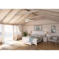 Interface 52 in. Indoor Fresh White Smart Ceiling Fan with Light and Remote Control by Hunter -Hunter Sales fresh white hunter ceiling fans with lights 51355 40 1000