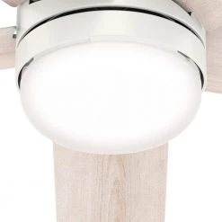 Interface 52 in. Indoor Fresh White Smart Ceiling Fan with Light and Remote Control by Hunter -Hunter Sales fresh white hunter ceiling fans with lights 51355 fa 1000