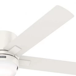 Milmack 52 in. Indoor Fresh White Ceiling Fan with Light and Remote Control by Hunter -Hunter Sales fresh white hunter ceiling fans with lights 51416 1f 1000