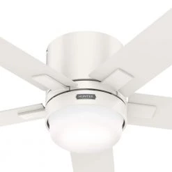 Milmack 52 in. Indoor Fresh White Ceiling Fan with Light and Remote Control by Hunter -Hunter Sales fresh white hunter ceiling fans with lights 51416 fa 1000