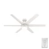 Solaria 60 in. Integrated LED Outdoor Fresh White Ceiling Fan with Light Kit and Wall Control by Hunter 1 Solaria 60 in. Integrated LED Outdoor Fresh White Ceiling Fan with Light Kit and Wall Control by Hunter -Hunter Sales fresh white hunter ceiling fans with lights 51476 64 1000
