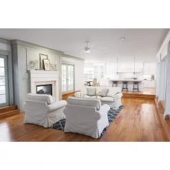 Solaria 60 in. Integrated LED Outdoor Fresh White Ceiling Fan with Light Kit and Wall Control by Hunter -Hunter Sales fresh white hunter ceiling fans with lights 51476 a0 1000