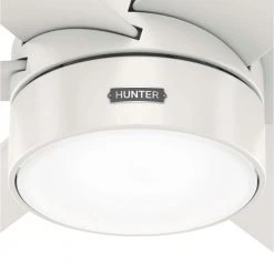 Solaria 72 in. Integrated LED Outdoor Fresh White Ceiling Fan with Light Kit and Wall Control by Hunter -Hunter Sales fresh white hunter ceiling fans with lights 51477 66 1000
