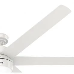 Solaria 72 in. Integrated LED Outdoor Fresh White Ceiling Fan with Light Kit and Wall Control by Hunter -Hunter Sales fresh white hunter ceiling fans with lights 51477 77 1000