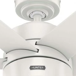 Solaria 72 in. Integrated LED Outdoor Fresh White Ceiling Fan with Light Kit and Wall Control by Hunter -Hunter Sales fresh white hunter ceiling fans with lights 51477 fa 1000