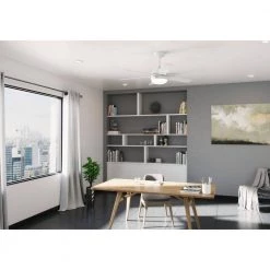 Hardaway 52 in. LED Indoor Fresh White Ceiling Fan with Light Kit and Remote Included by Hunter -Hunter Sales fresh white hunter ceiling fans with lights 51729 40 1000