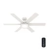 Hardaway 52 in. LED Indoor Fresh White Ceiling Fan with Light Kit and Remote Included by Hunter 2 Hardaway 52 in. LED Indoor Fresh White Ceiling Fan with Light Kit and Remote Included by Hunter -Hunter Sales fresh white hunter ceiling fans with lights 51729 64 1000