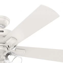 Crestfield 52 in. Indoor Fresh White Ceiling Fan with Light Kit and Remote by Hunter -Hunter Sales fresh white hunter ceiling fans with lights 51859 c3 1000