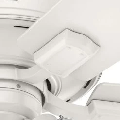 Crestfield 52 in. Indoor Fresh White Ceiling Fan with Light Kit and Remote by Hunter -Hunter Sales fresh white hunter ceiling fans with lights 51859 fa 1000