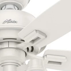 Donegan 44 in. LED 3-Light Indoor Fresh White Ceiling Fan by Hunter -Hunter Sales fresh white hunter ceiling fans with lights 52229 66 1000