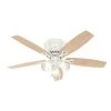 Oakhurst II 52 in. Low Profile LED Indoor Fresh White Ceiling Fan with Light Kit by Hunter 1 Oakhurst II 52 in. Low Profile LED Indoor Fresh White Ceiling Fan with Light Kit by Hunter -Hunter Sales fresh white hunter ceiling fans with lights 52302 64 1000