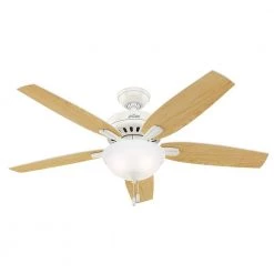 Newsome 52 in. Indoor Fresh White Bowl Light Kit Ceiling Fan by Hunter -Hunter Sales fresh white hunter ceiling fans with lights 53310 31 1000