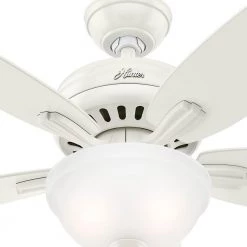 Newsome 52 in. Indoor Fresh White Bowl Light Kit Ceiling Fan by Hunter -Hunter Sales fresh white hunter ceiling fans with lights 53310 40 1000