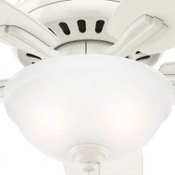 Newsome 52 in. Indoor Fresh White Bowl Light Kit Ceiling Fan by Hunter -Hunter Sales fresh white hunter ceiling fans with lights 53310 a0 1000