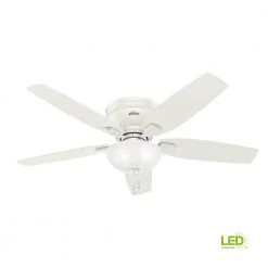 Kenbridge 52 in. LED Low Profile Indoor Fresh White Ceiling Fan by Hunter