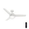 Midtown 48 in. LED Indoor Ceiling Fan with Light and Remote Control by Hunter -Hunter Sales fresh white hunter ceiling fans with lights 54211 64 1000