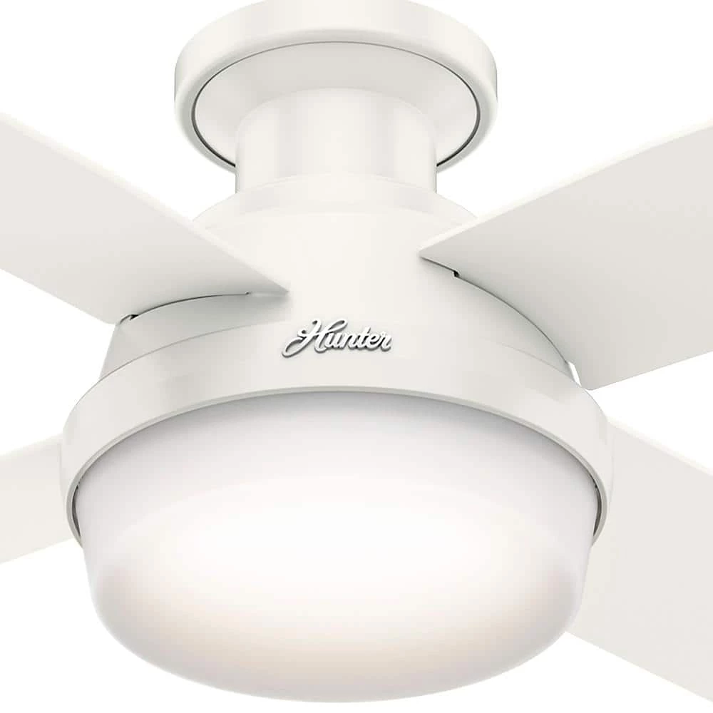 Dempsey 44 in. Low Profile LED Indoor Fresh White Ceiling Fan with Universal Remote by Hunter 12 Dempsey 44 in. Low Profile LED Indoor Fresh White Ceiling Fan with Universal Remote by Hunter - Image 10
